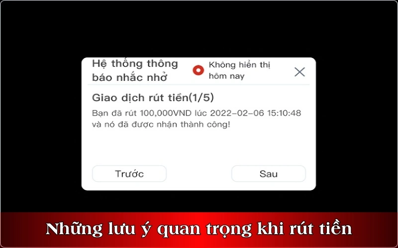 Những lưu ý quan trọng